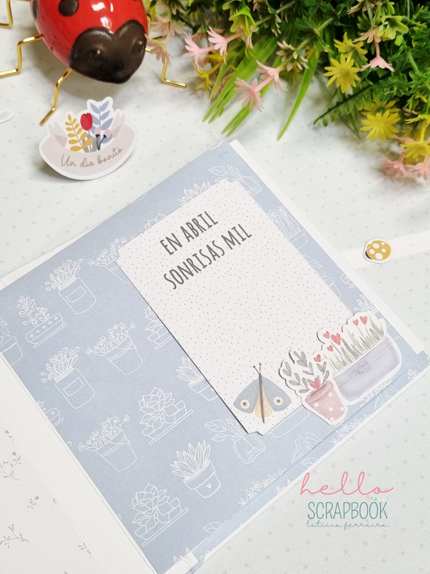 Álbum Fotos Scrapbook "Jardim Afeto e Doçura"