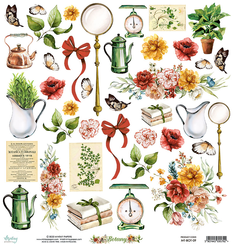 Die Cuts Botany Mintay Papers