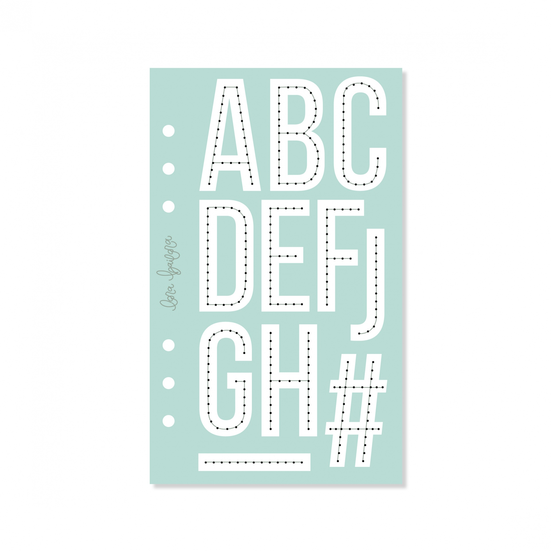 Molde Bordar/Costura Alfabeto Linear