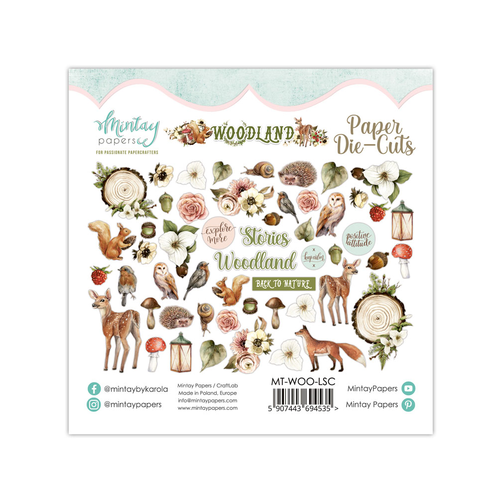Die Cuts WOODLAND Mintay Papers