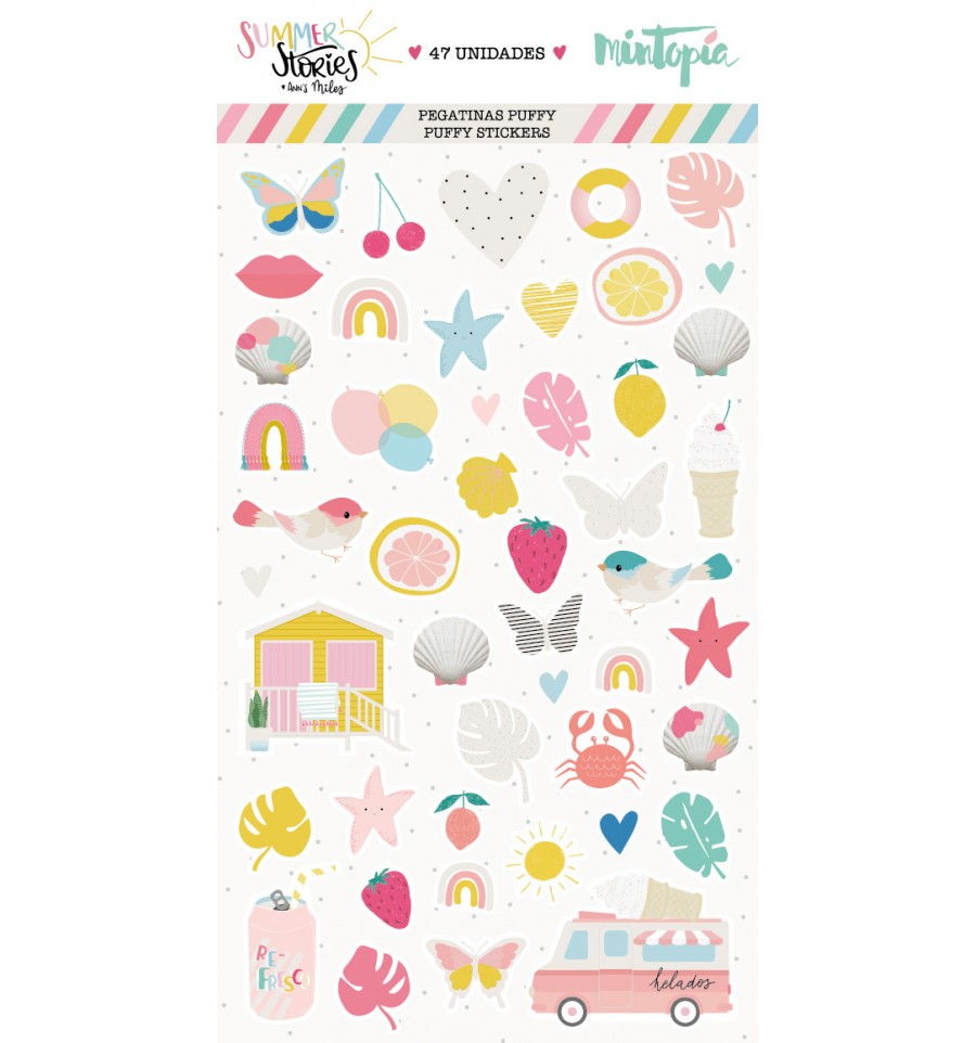 Ilustrações Autocolantes Puffy | SUMMER STORIES, Mintopia