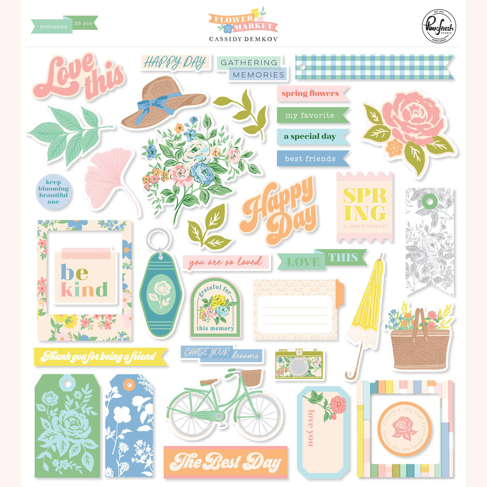 Die Cuts FLOWER MARKET Pinkfresh Studio