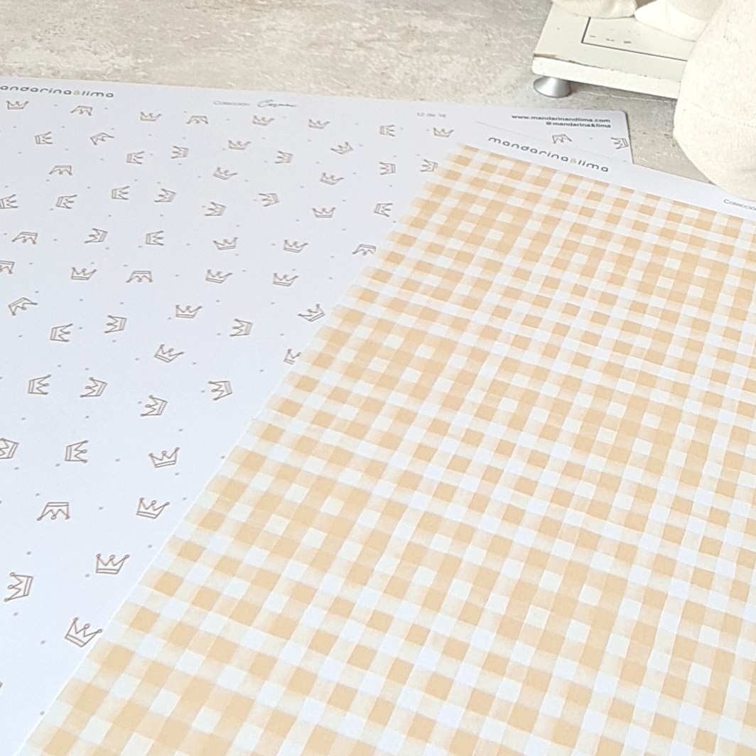 Coleção Papéis Scrapbook Cornie Mandarina & Lima