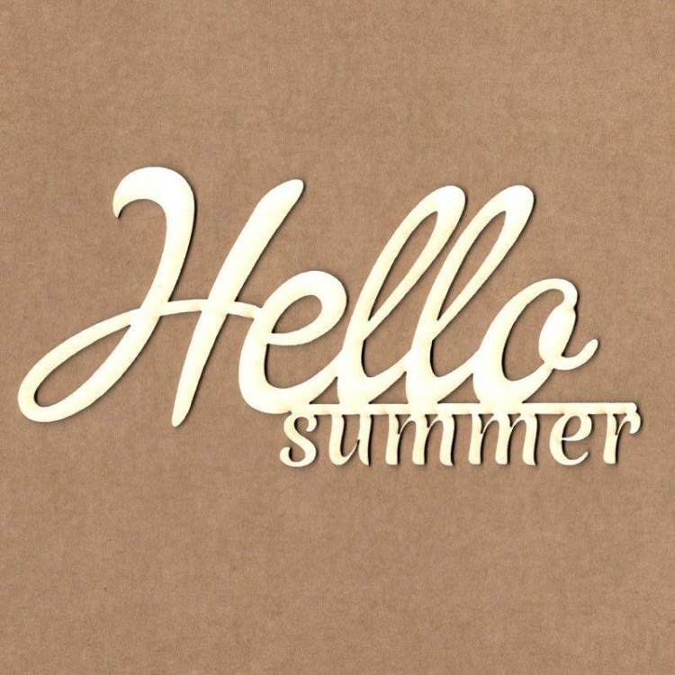 Chipboard Palavras HELLO SUMMER Kora Projects