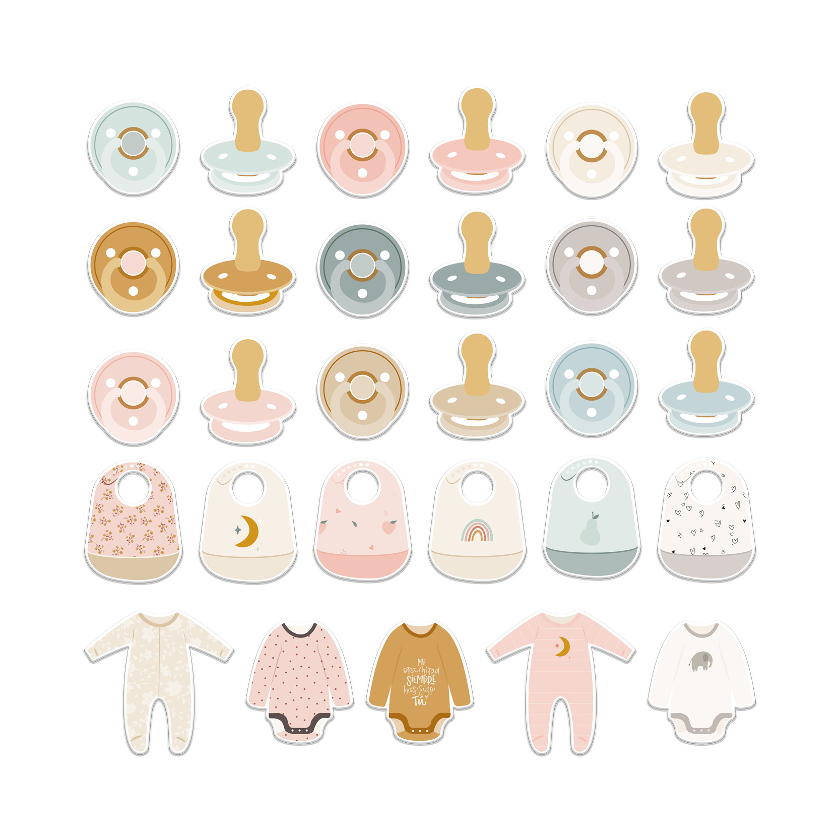Die Cuts Chipboard Ilustrações| BABY M, Lora Bailora