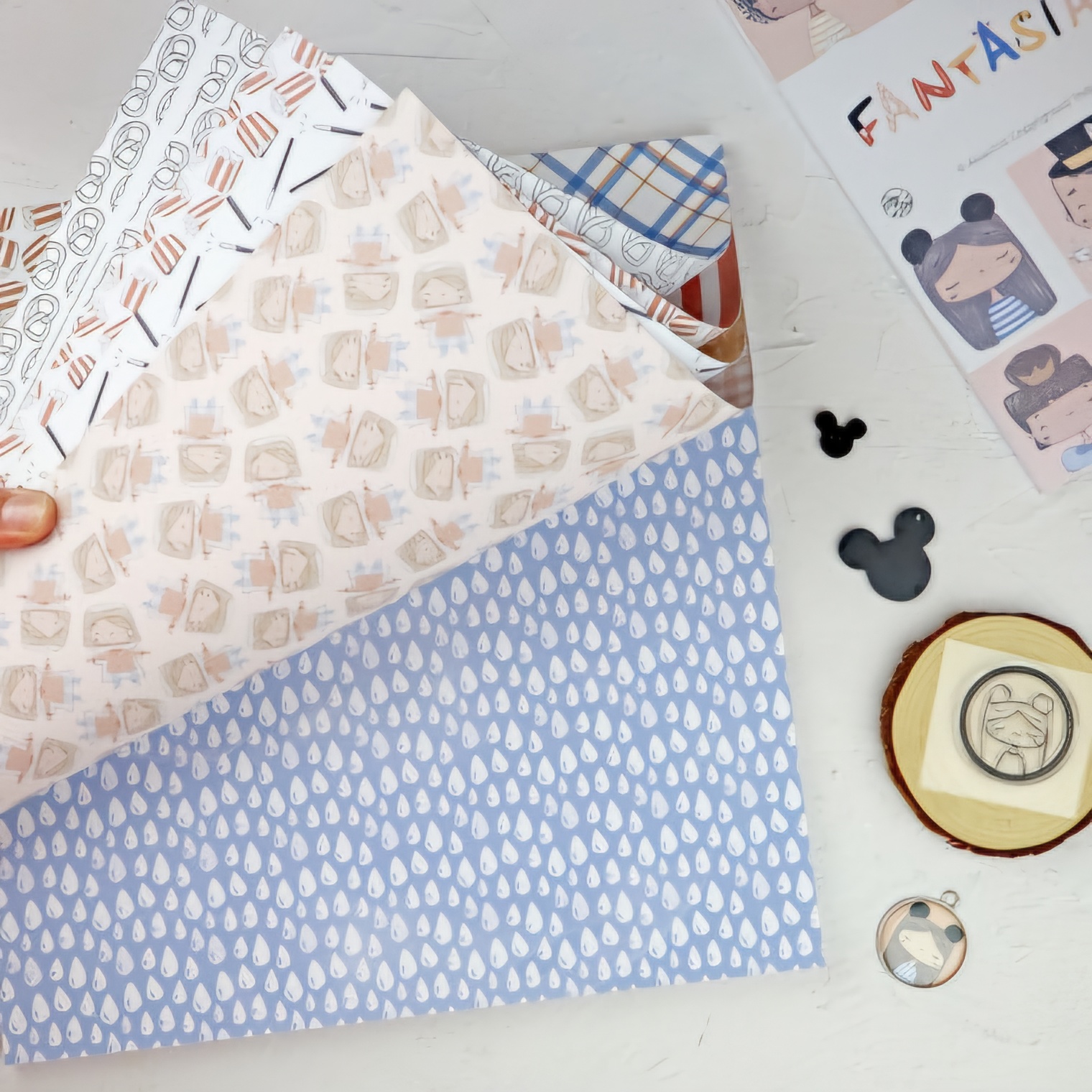 Bloco 36 Papéis 12"×12" Fantasia Alua Cid