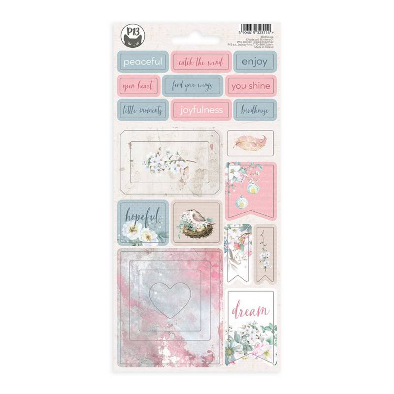 Chipboard Stickers Sheet01 Birdhouse P13 Paper Products