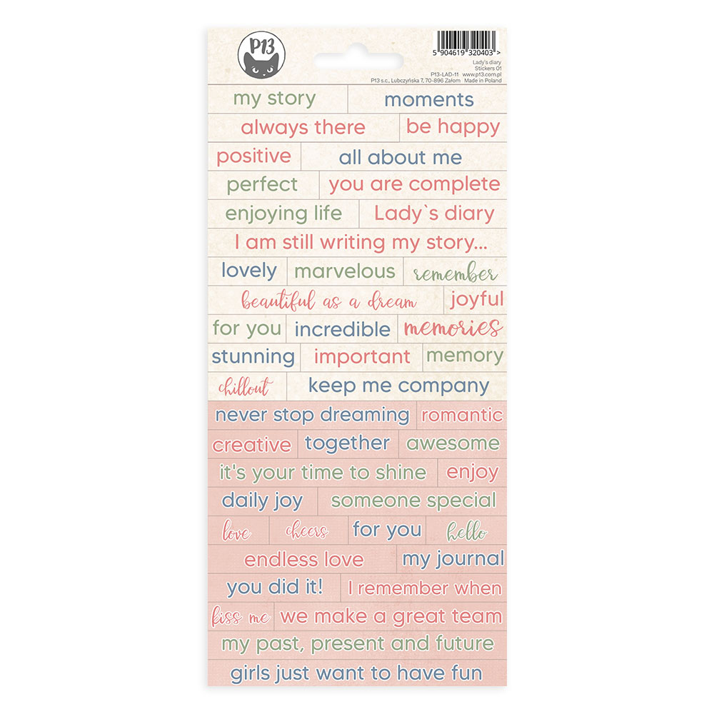 Stickers Lady's Diary P13 Paper Products