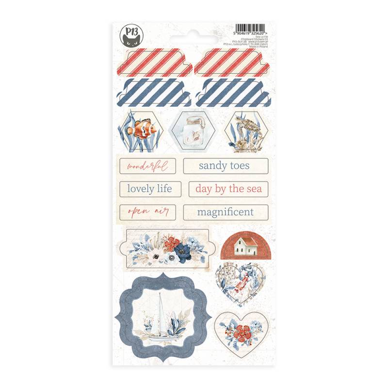 Chipboard Stickers Sheet 03 Sea La Vie P13 Paper Products