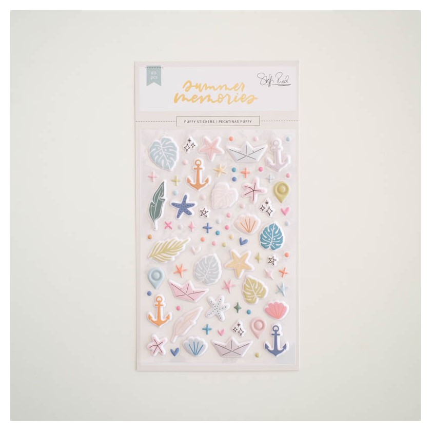 Puffy Stickers Formas Summer Memories Lora Bailora
