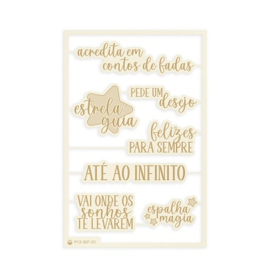 PORTUGUÊS Chipboard Frases Estrela Guia by Letícia Ferreira