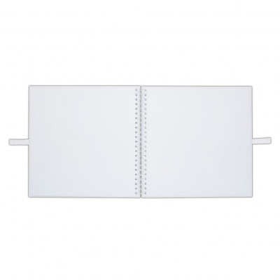 Caderno Argolas com fitas para livros de honra 8x8" (20x20cm)