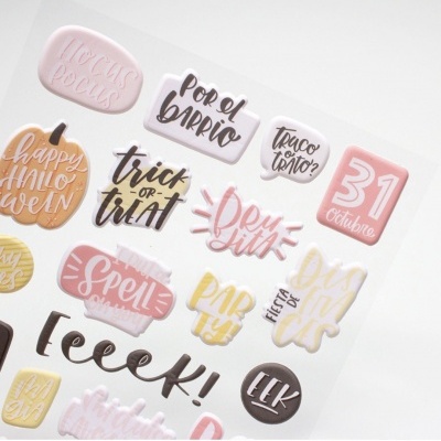 Autocolantes Frases puffy Truco o Trato Míntopia