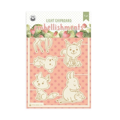 Chipboard Animais Bosque Woodland Cuties P13 Paper Products