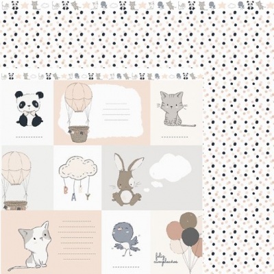 Stack Papéis 12" Pequeño Panda Rosa Alua Cid