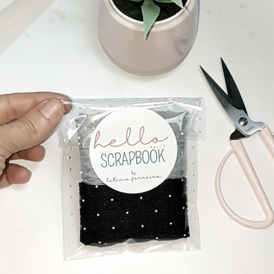 Fita Lace Preto e Cinza 2mt x 4 cm