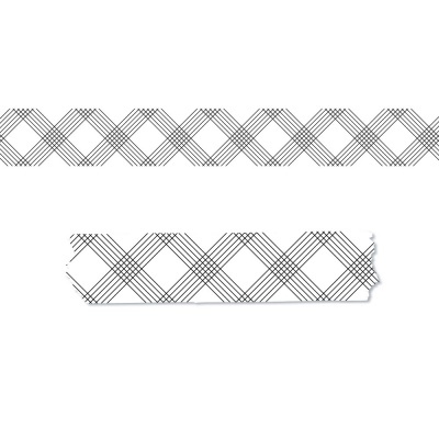 Washi Tape Raias Pretas e Brancas Aventura Mintopia