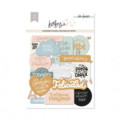 Die Cuts Chipboard Frases | BABY M, Lora Bailora