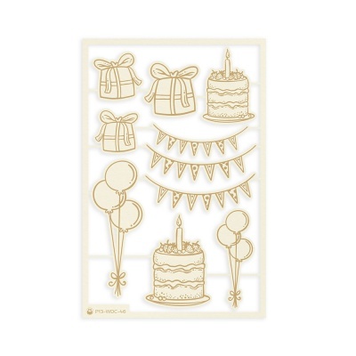 Chipboard Elementos Aniversário Woodland Cuties P13 Paper Products