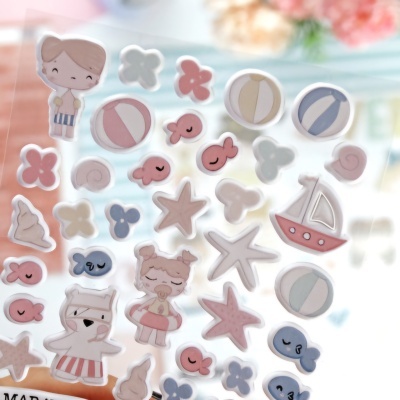 Puffy Stickers Ohana en la Playa Alua Cid