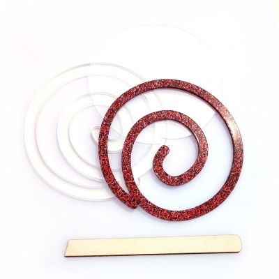 Shaker Pirulito glitter vermelho | Kora Projects