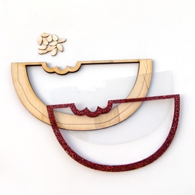 Shaker Melancia glitter vermelho | Kora Projects