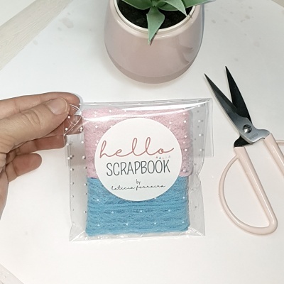 Fita Lace Rosa e Azul 2mt x 4 cm