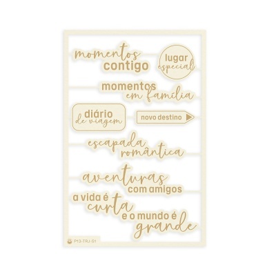 PORTUGUÊS Chipboard Frases Momentos by Letícia Ferreira