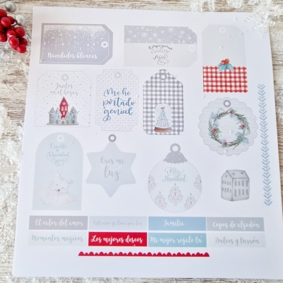 Pack 3 Papéis Ilustrações Recortavéis Cuento de Navidad Mandarina & Lima