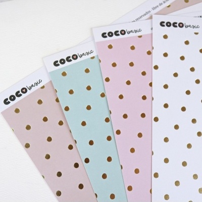 Cartolina Mint Pintas Foil Dourado Alua