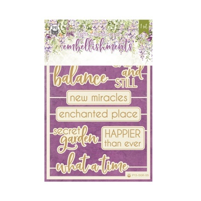 Chipboard Frases Secret Garden P13 Paper Products