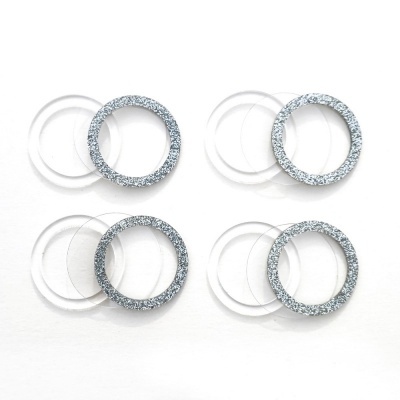 Shaker mini círculos glitter Prateado | Kora Projects