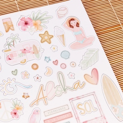 Chipboard Stickers | ALOHA, Mintopia