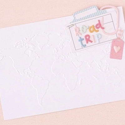 Placa Embossing Mapa Aventura Mintopia