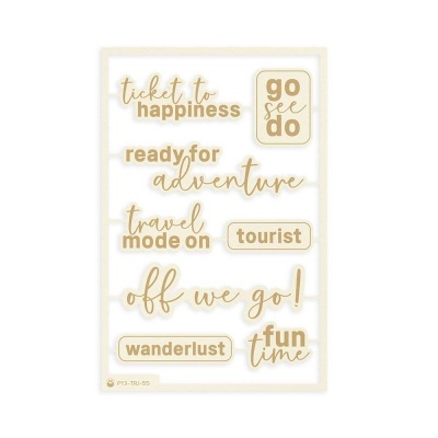 Chipboard Frases EN Travel Journal P13 Paper Products