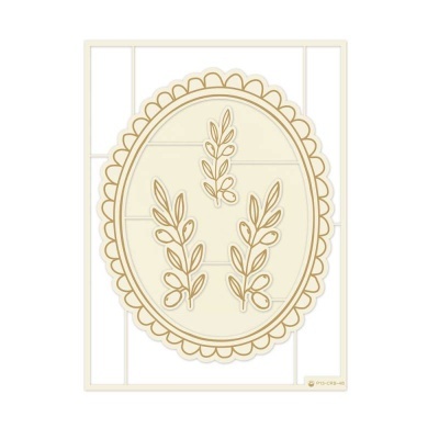 Light chipboard deco base Let your creativity bloom 05, 6x8", 1set