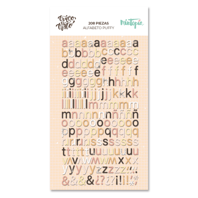 Autocolantes Alfabeto Puffy Truco o Trato Míntopia