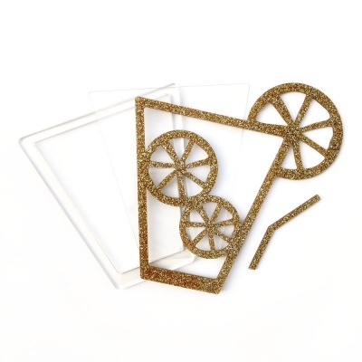 Shaker Limonada glitter dourado | Kora Projects