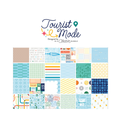 Padrões coloridos e texto 