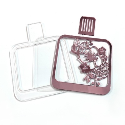 Skaker Frasco Perfume Metacrilato Espelho Ouro Rosa