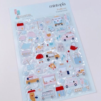 Puffy Stickers Ilustrações Outdoors by Pili Sallent Puffy Stickers Ilustrações Outdoors by Pili Sallent