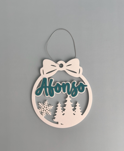 Ornamento de Natal - Nome