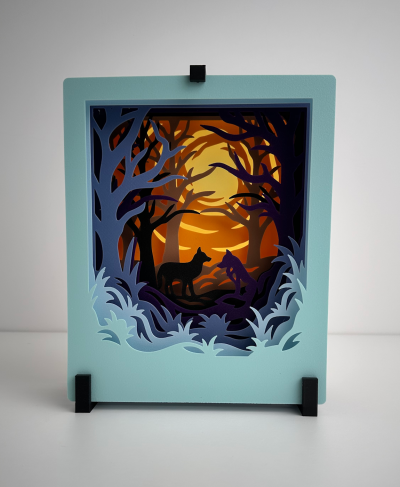 Lobos na Floresta - Caixa de sombras