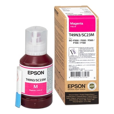 Garrafa de tinta magenta Epson com embalagem