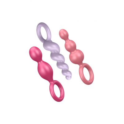 Kit de 3 plugs de silicone para exploração gradual e maior estimulação | Satisfyer Booty Call Set