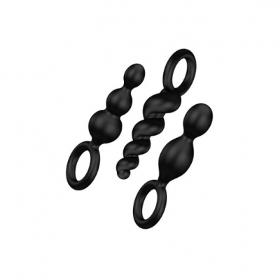 Kit de 3 plugs de silicone para exploração gradual e maior estimulação | Satisfyer Booty Call Set