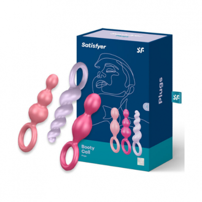 Kit de 3 plugs de silicone para exploração gradual e maior estimulação | Satisfyer Booty Call Set