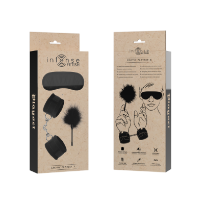 Kit BDSM | Intense Fetish - Algema, máscara e plumas