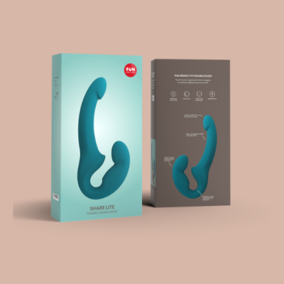 Dildo duplo Strapless silicone soft touch | Share Lite Fun Factory