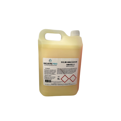 Garrafão de amaciador de roupa amarelo 5 litros da HigienePro